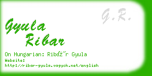 gyula ribar business card